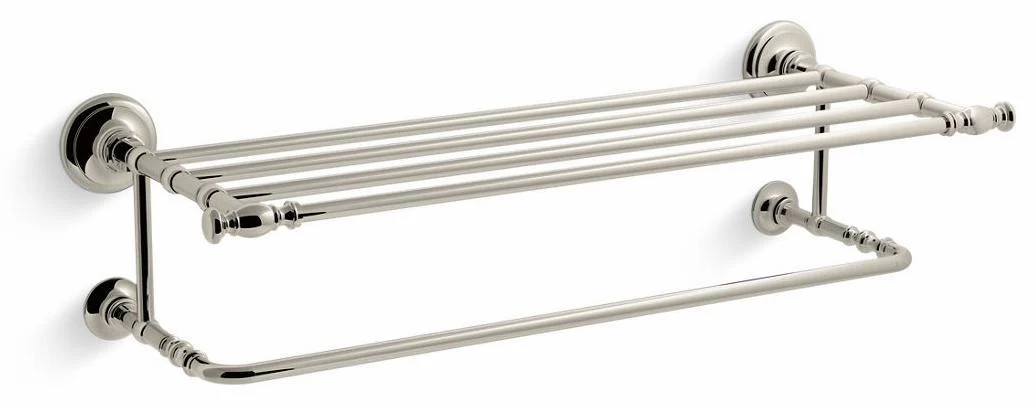 Artifacts Hotelier Towel Bar Shelf - Vibrant Polished Nickel 72575-SN Kohler