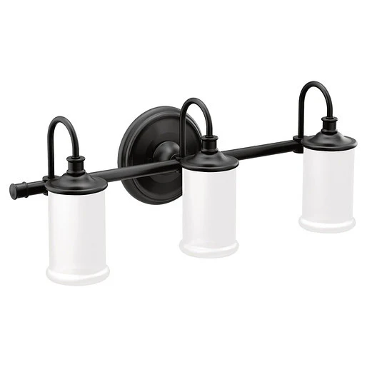 Belfield 3-Globe Light Sconce - Matte Black YB6463BL Moen