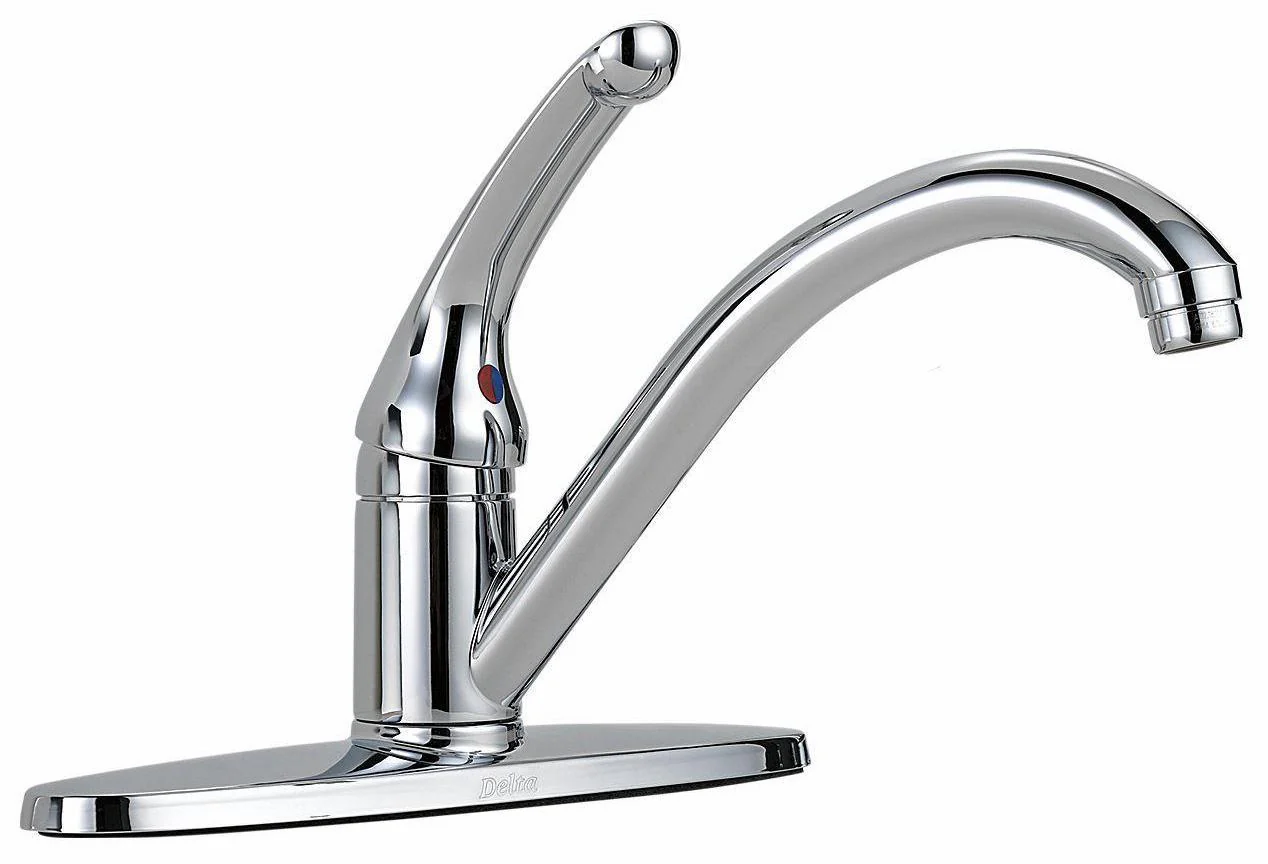 Single Handle Kitchen Faucet (Wholesale Packaging) - Chrome 136-TP-DST Delta