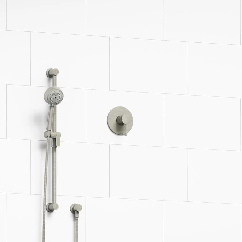 Edge Pressure Balance Shower Faucet with PEX Connection - Brushed Nickel EDTM54BN-SPEX RIOBEL