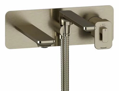 Equinox Wall Mount Tub Filler Trim - Brushed Nickel TEQ21BN RIOBEL