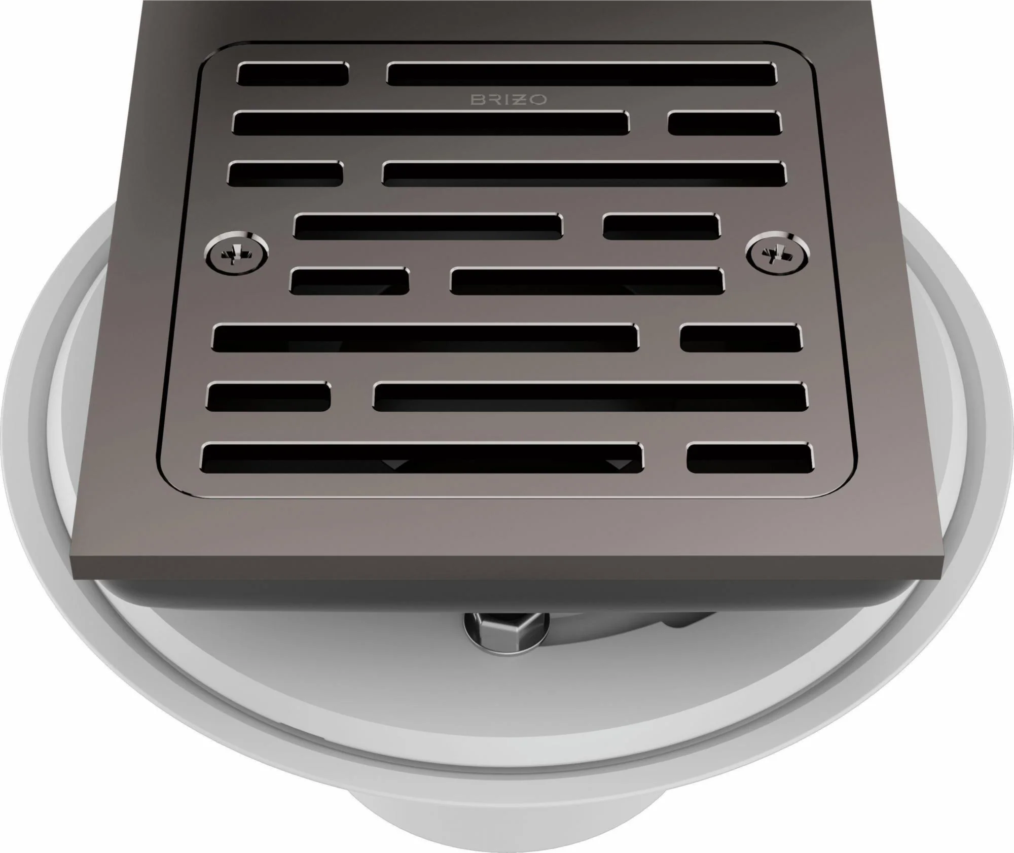 4" Tile-In Square Shower Drain - Brilliance Black Onyx BT062415-BNX Brizo