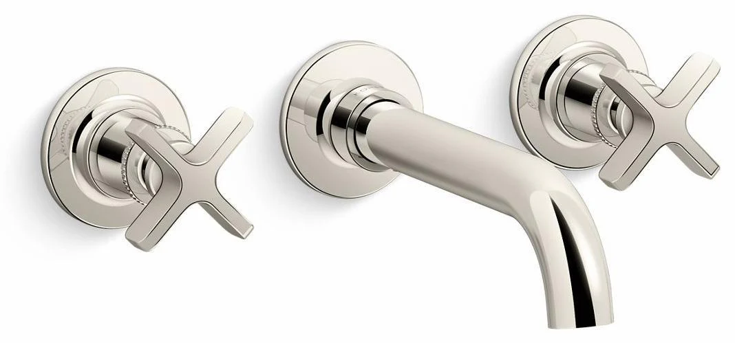 Castia by Studio McGee Wall Mount Bathroom Faucet Trim - Vibrant Polished Nickel T35909-3-SN Kohler