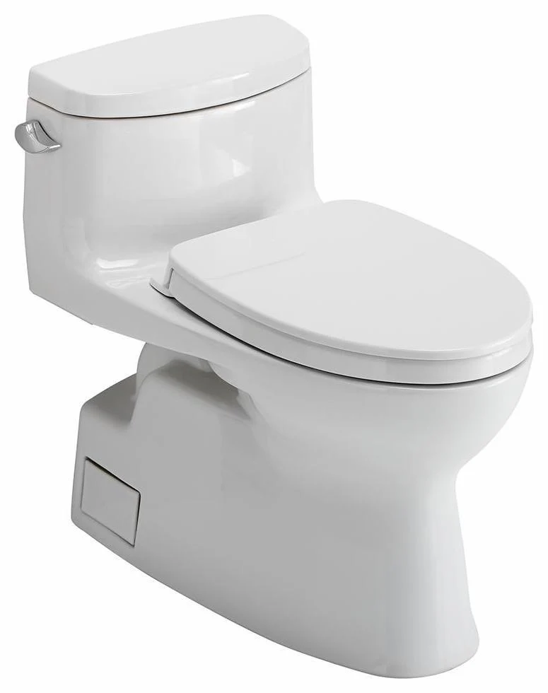 Carolina II Comfort Height Elongated 1.28 GPF 1-Piece Toilet with SoftClose Seat - Cotton White MS644124CEFG#01 Toto