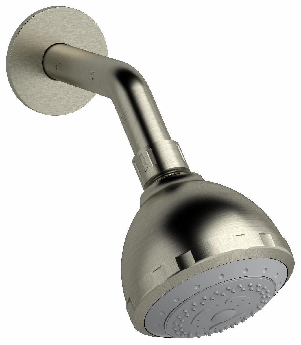 4" 3-Function Round Showerhead with Arm - Brushed Nickel 308BN RIOBEL