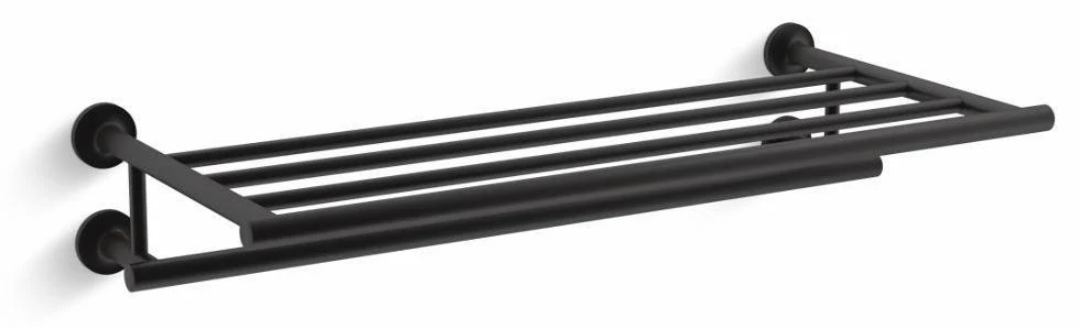 Purist Hotelier Towel Bar Shelf - Matte Black 14381-BL Kohler