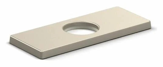 4" Center Rectangular Deck Plate - Brushed Nickel 5604BN RIOBEL