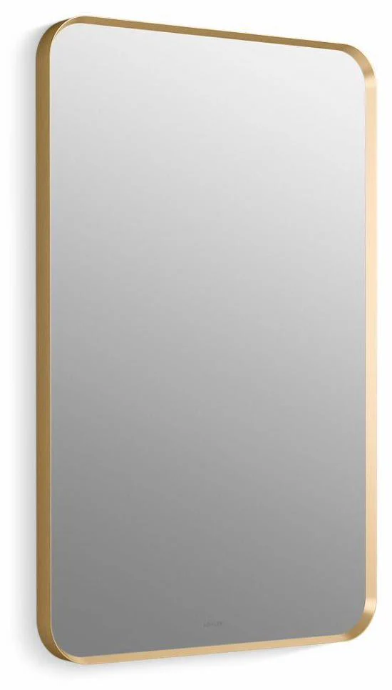 Essential 22" x 34" Rectangle Decorative Mirror - Moderne Brushed Gold 26052-BGL Kohler