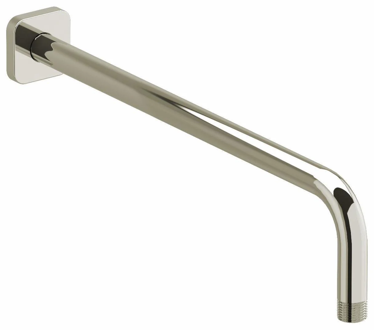 16" Wall Mount Shower Arm With Square Escutcheon - Polished Nickel 574PN RIOBEL