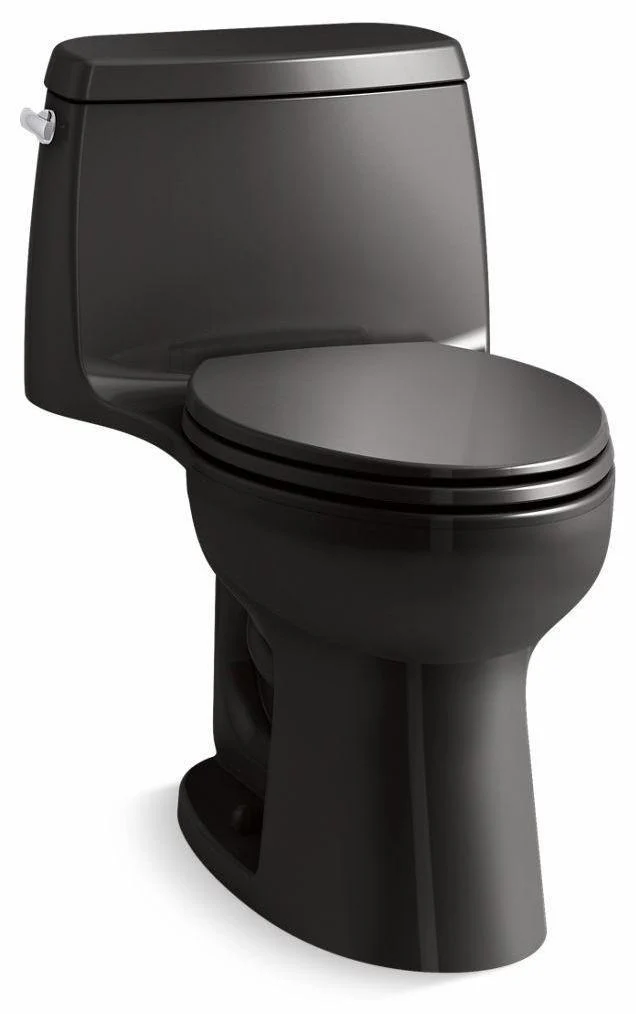 Santa Rosa Comfort Height 1-Piece 1.28 GPF Compact Elongated Toilet - Black Black 30810-7 Kohler