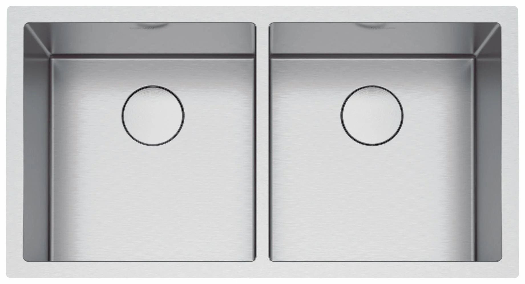 Professional 2 Series 35-1/2" 2 Bowl Undermount Kitchen Sink, Includes Accessories - Stainless Steel PS2X120-16-16-CA Franke
