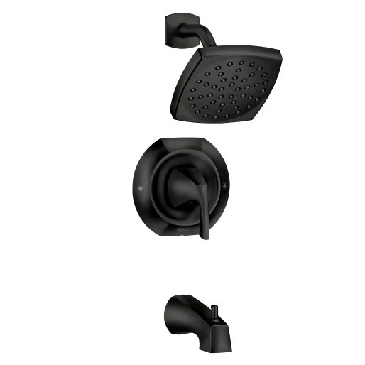 Lindor Posi-Temp Tub and Shower Faucet - Matte Black 82504BL Moen