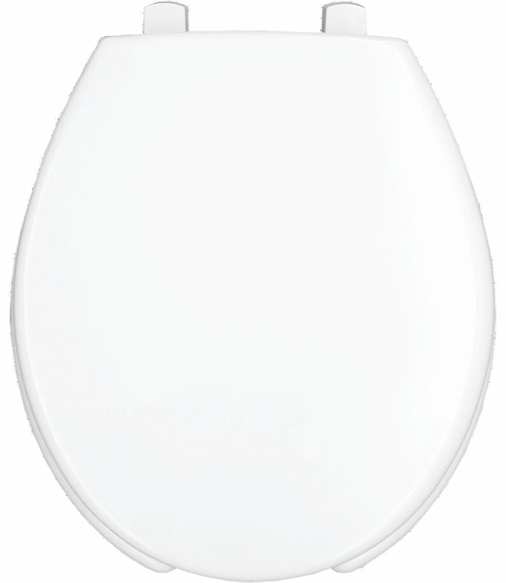 Round Open Front Hospitality Plastic Toilet Seat With Cover - White 7750TDG 000 Bemis