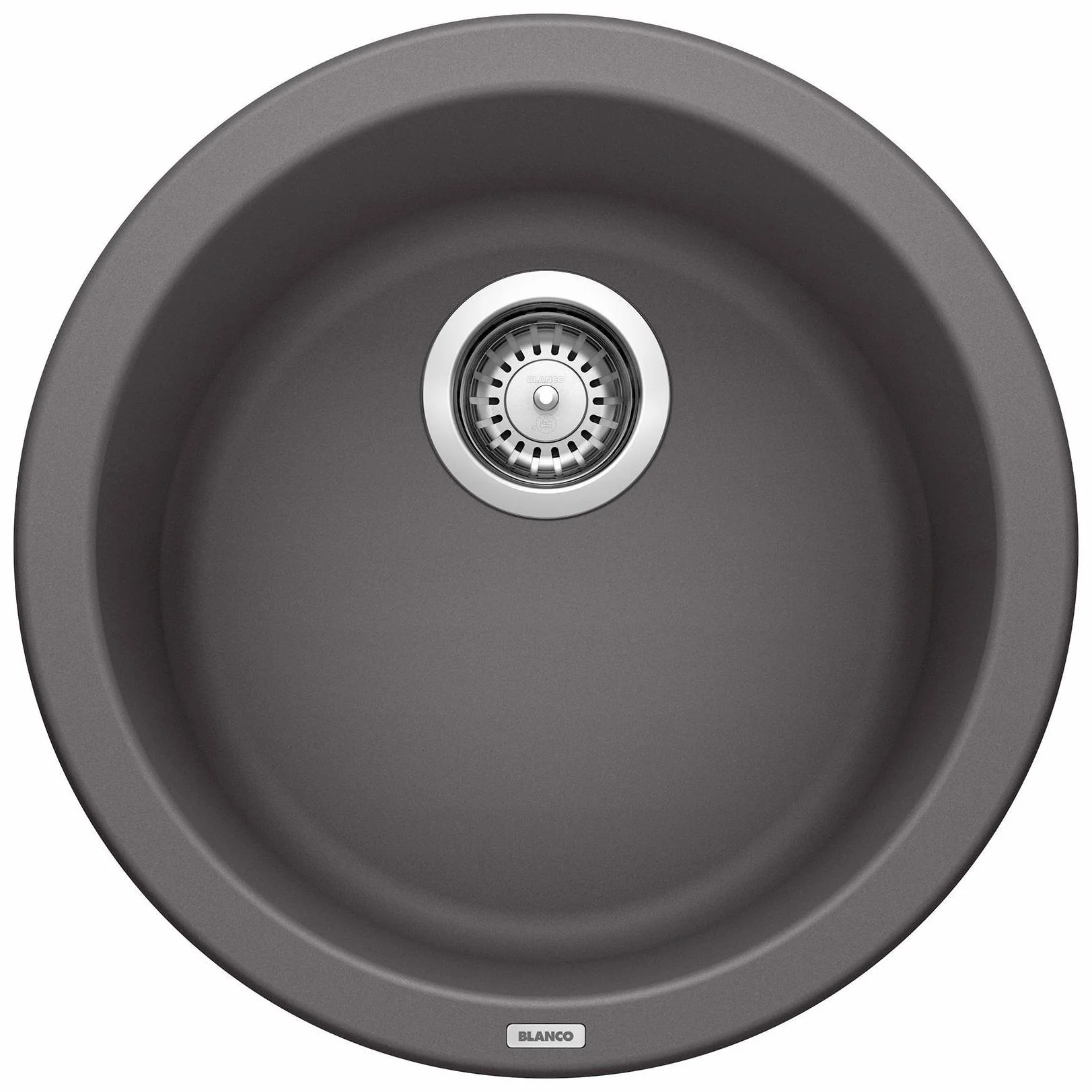 Rondo Round Dual Mount Silgranit Sink - Cinder 401421 Blanco