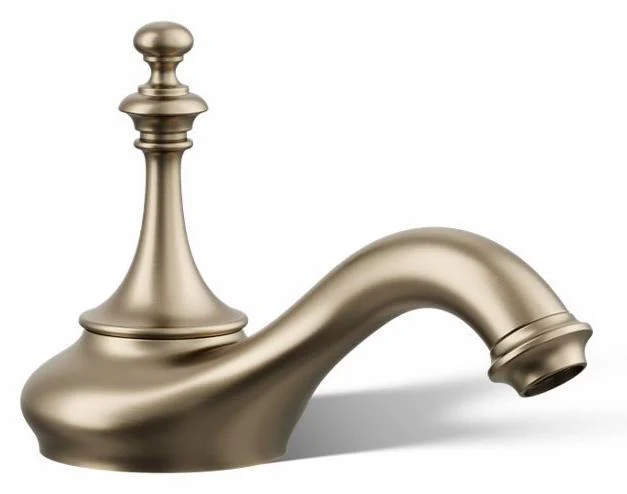 Artifacts Widespread Bathroom Faucet Spout Tea Design 1.2 GPM (Less Handles) - Vibrant Brushed Bronze 72758-BV Kohler