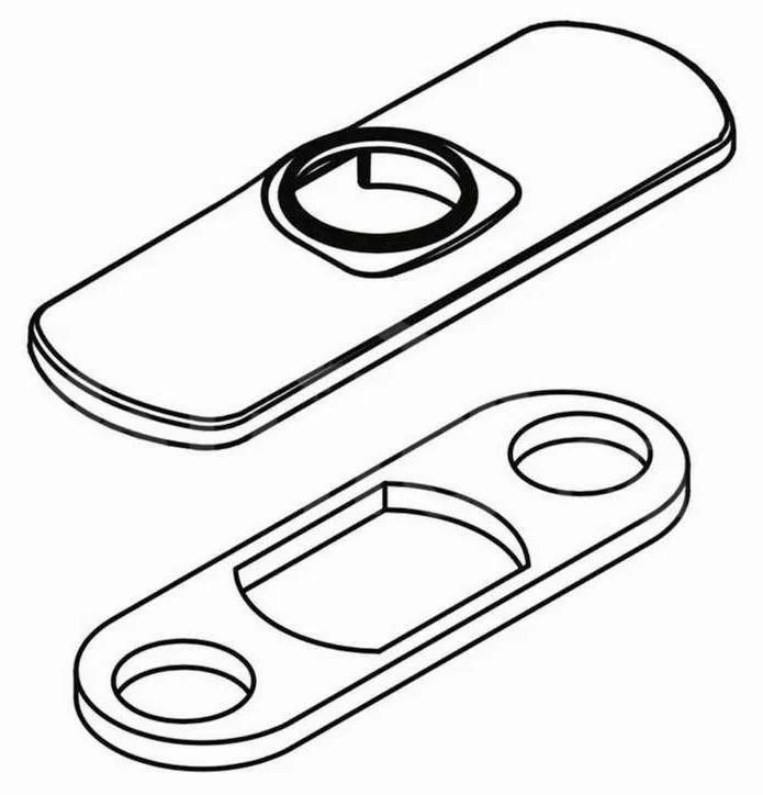 Escutcheon Plate for Bathroom Faucet - Matte Black 165006BL Moen