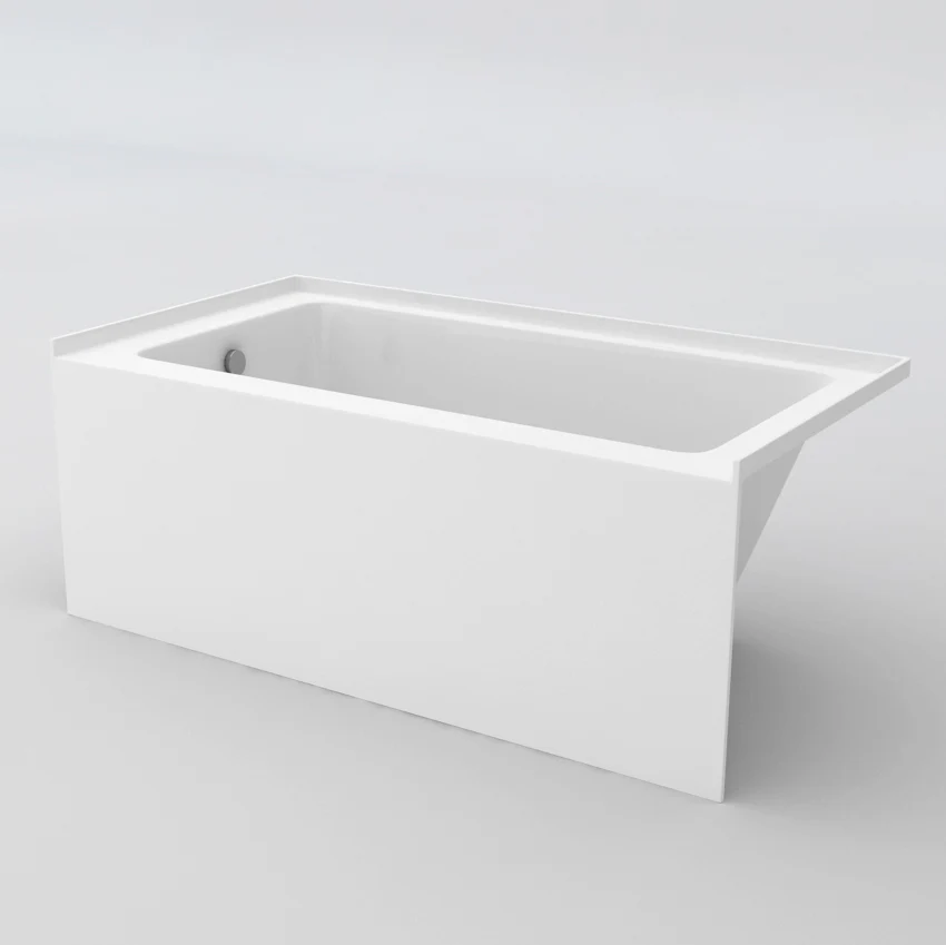Clear 60x32 LH Alcove Tub - White 41161 Acritec