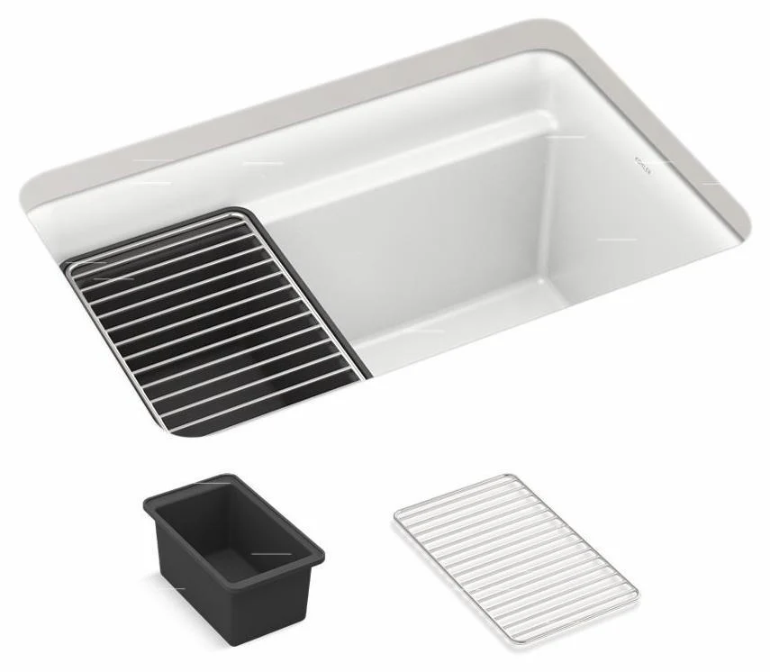 Cairn 27-1/2" 1 Bowl Undermount Neoroc Utility Sink - Matte White 27787-CM6 Kohler