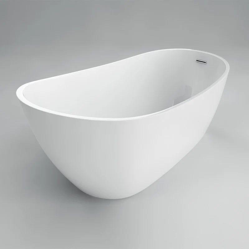 Claude 54 x 31 Freestanding Tub - White 44330 Acritec
