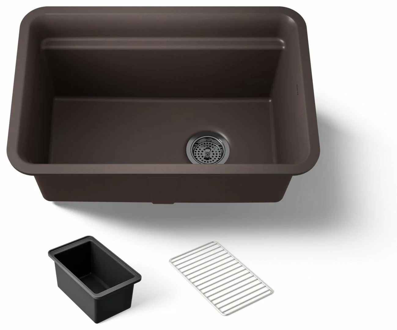 Cairn 27-1/2" 1 Bowl Undermount Neoroc Utility Sink - Matte Brown 27787-CM2 Kohler