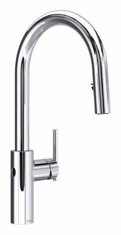 Lateral Touchless Kitchen Faucet with Pulldown Spray with C-Spout - Chrome LT211C RIOBEL