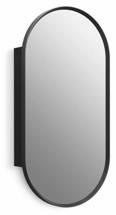 Verdera 15 X 30 Capsule Framed Medicine Cabinet - Matte Black 35573-BLL Kohler