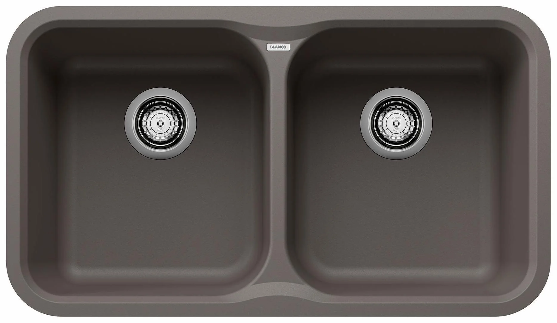 Vision U 2 Bowl Undermount Silgranit Sink - Volcano Gray 402938 Blanco