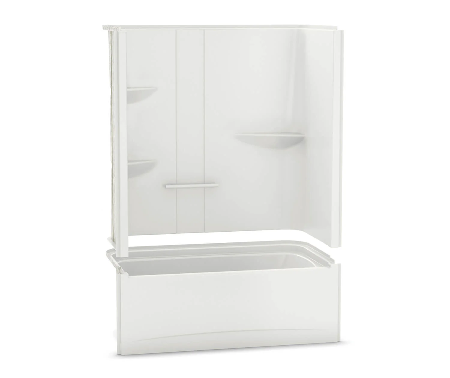 Allia 60" x 32" LH Drain Alcove 2-Piece Tub & Shower - White 107001-000-001-004 Maax