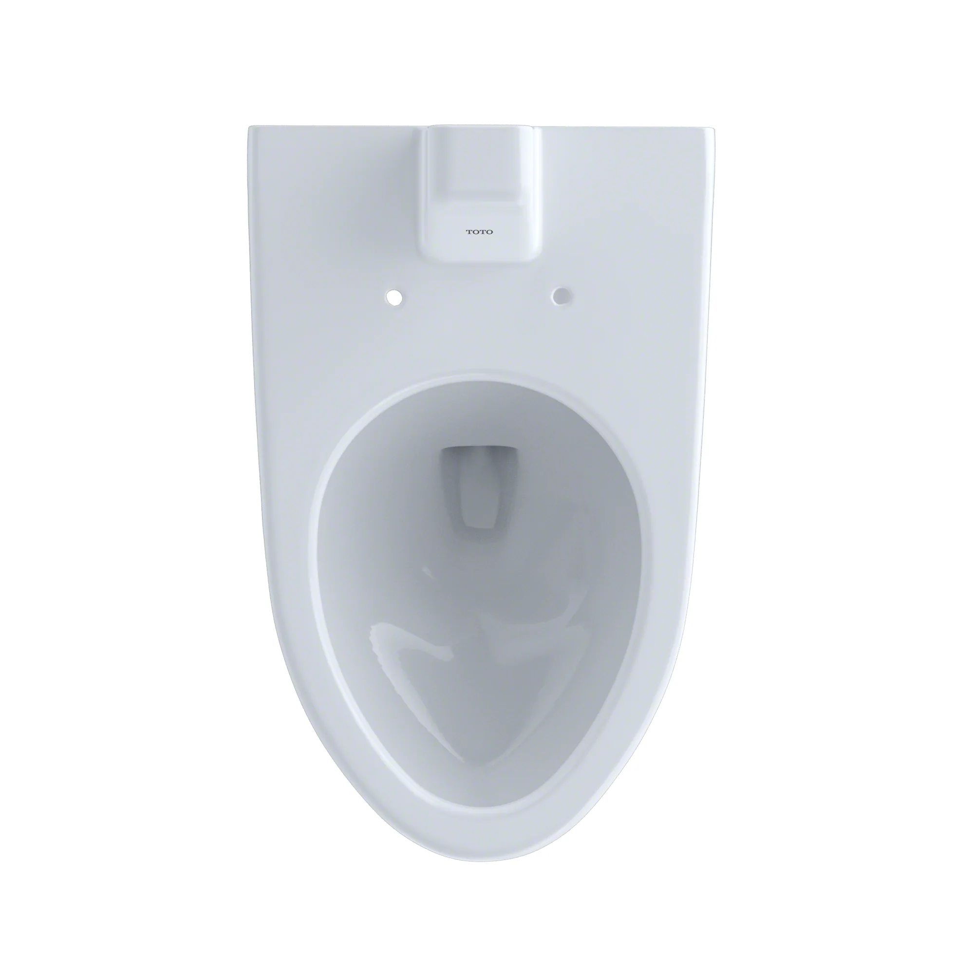 Elongated 1.0 GPF Wall-Mounted Flushometer Toilet Bowl with Back Spud - Cotton White CT708UV#01 Toto