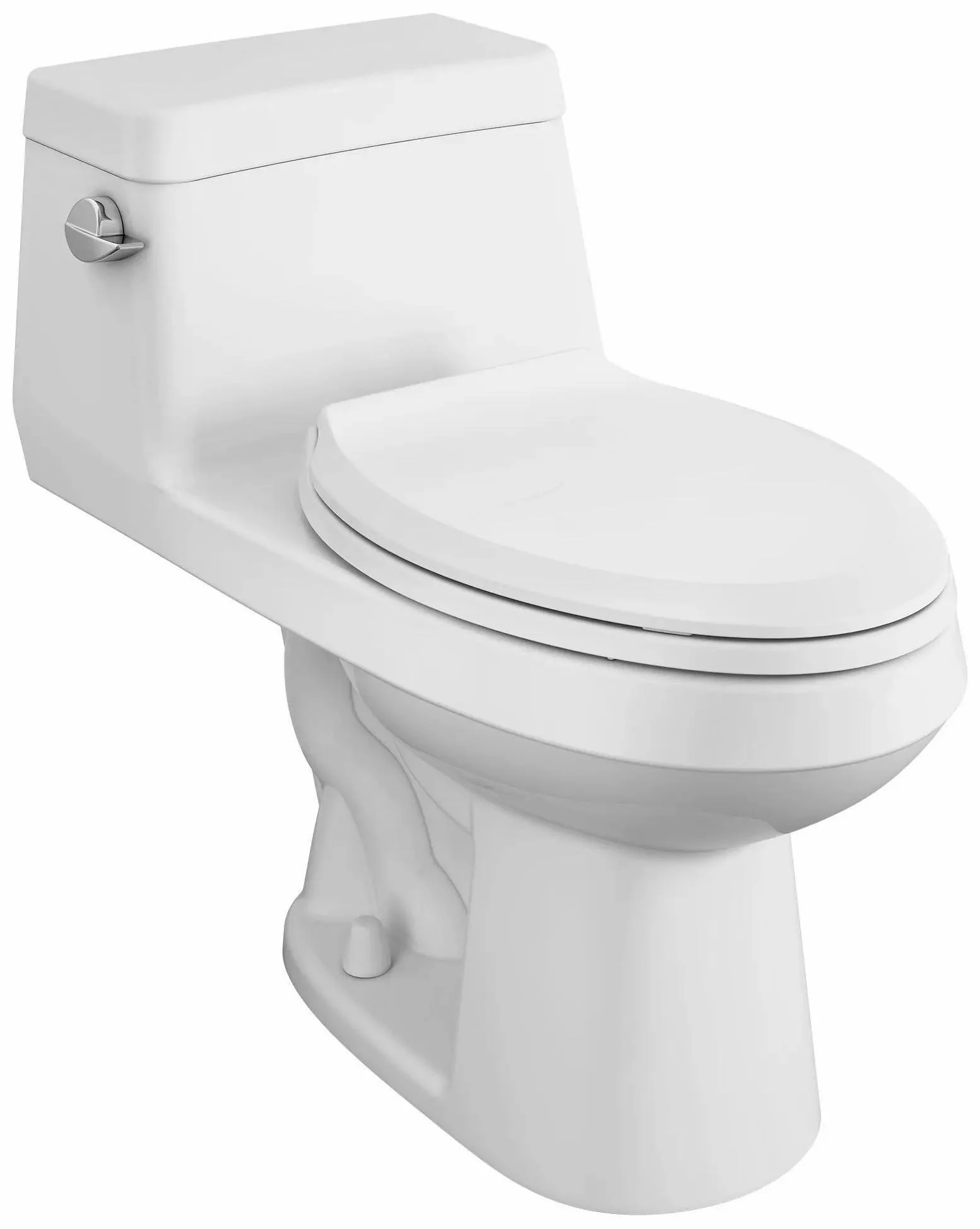 Colony Comfort Height 1-Piece 1.28 GPF Elongated Toilet with Seat - White 2961A104SC.020 American Standard