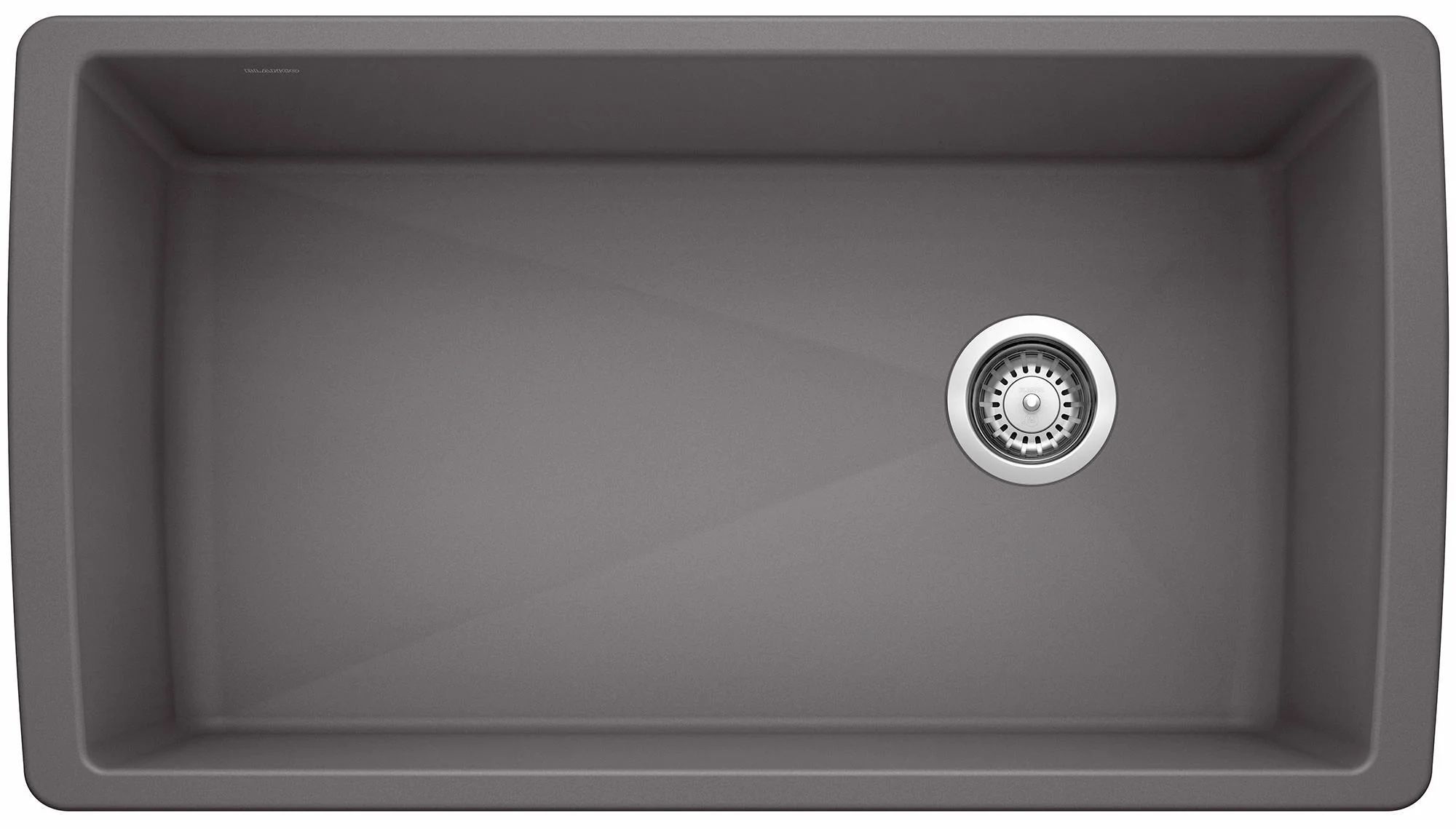 Diamond U Super Single Undermount Silgranit Sink - Cinder 401627 Blanco