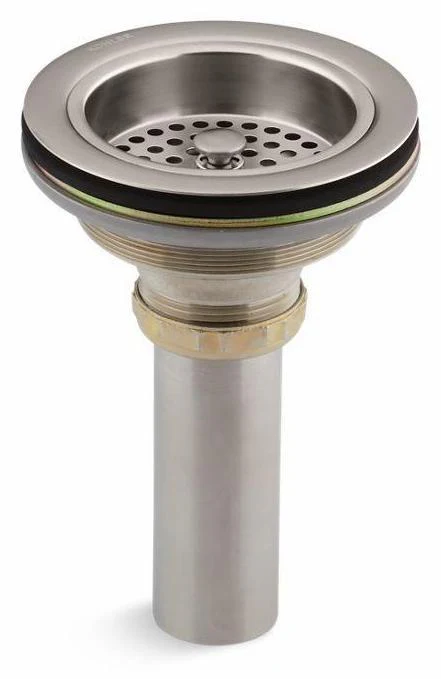 Duostrainer Sink Drain and Strainer with Tailpiece - Vibrant Stainless 8801-VS Kohler