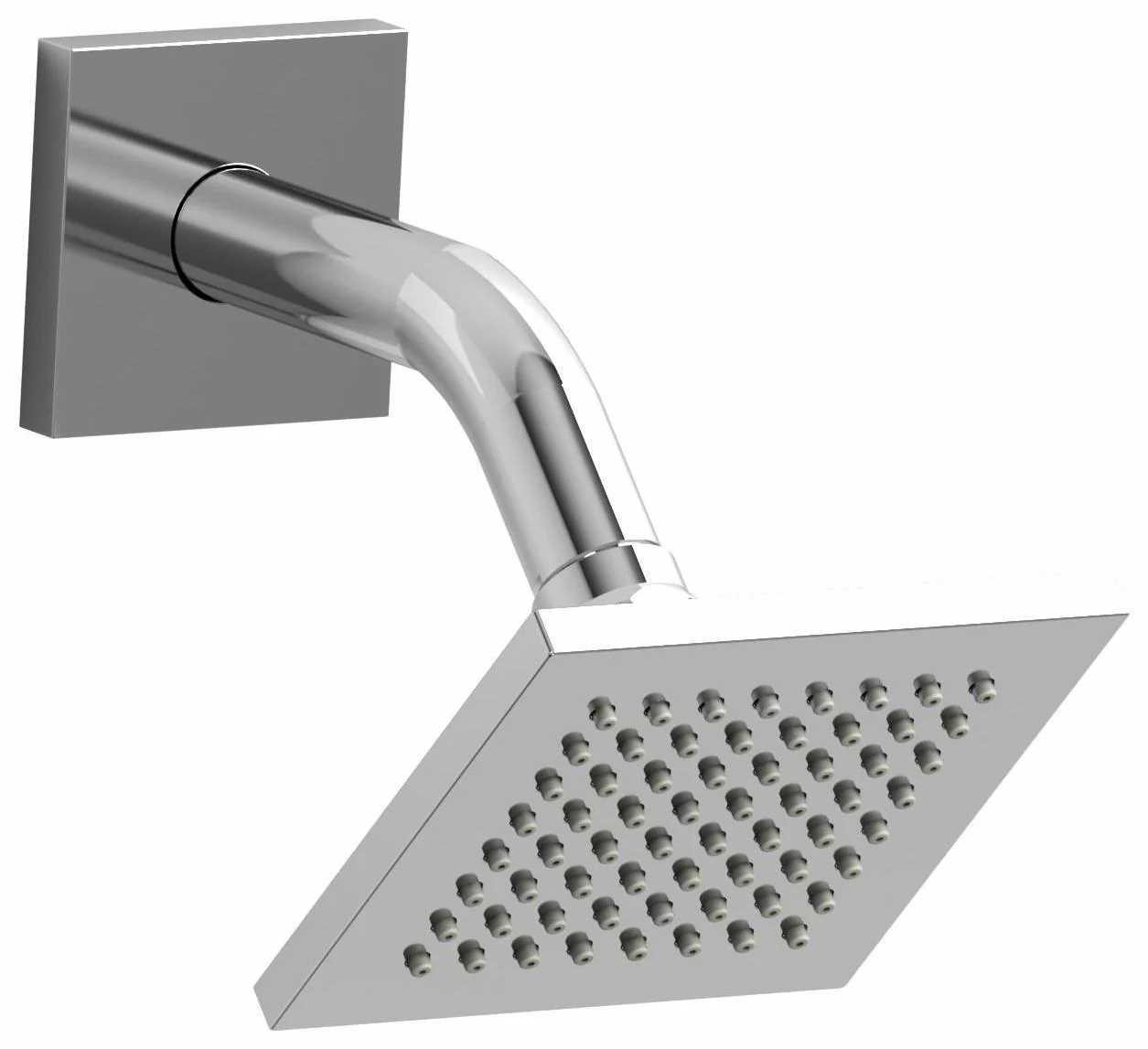 4" Rain Square Showerhead with Arm - Chrome 384C RIOBEL