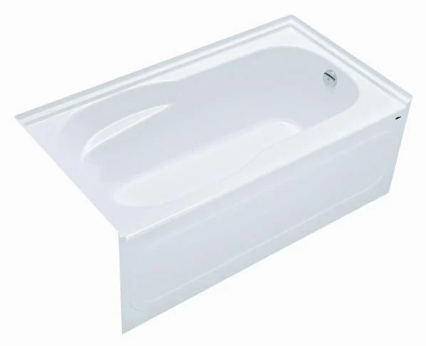 Langley 59-7/8" x 32-1/2" Alcove Tub with RH Drain and Backrest - White ACL3260R-0 Hytec