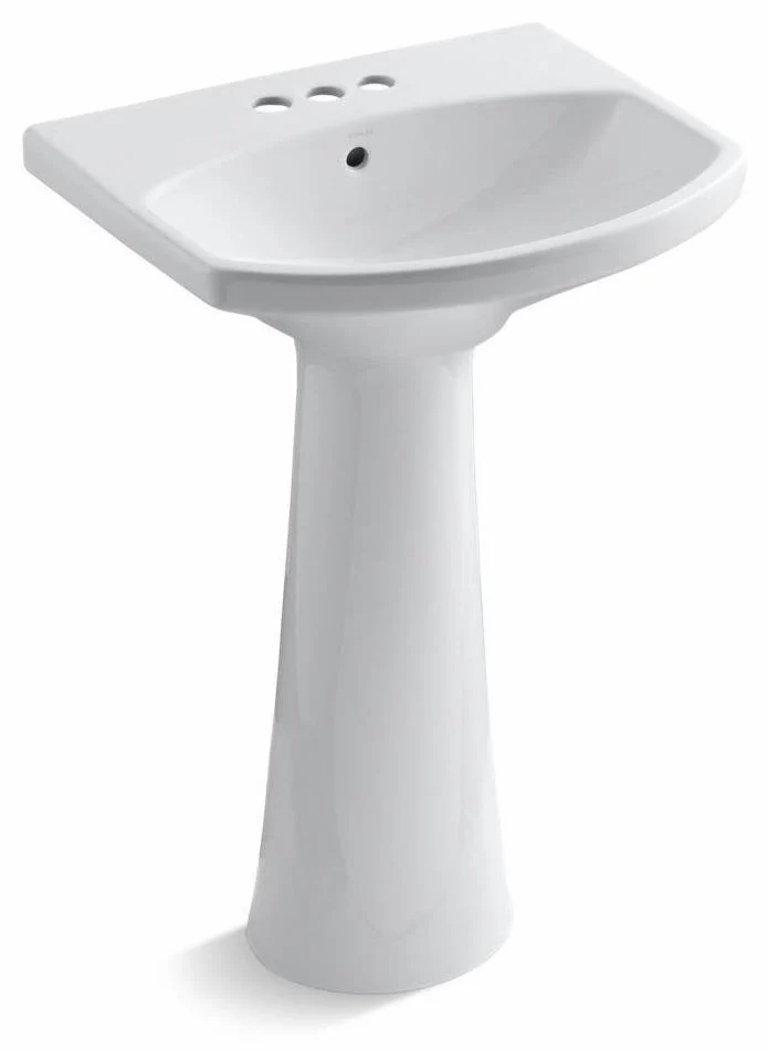 Cimarron 22-3/4" Bathroom Pedestal Sink - White 2362-4-0 Kohler