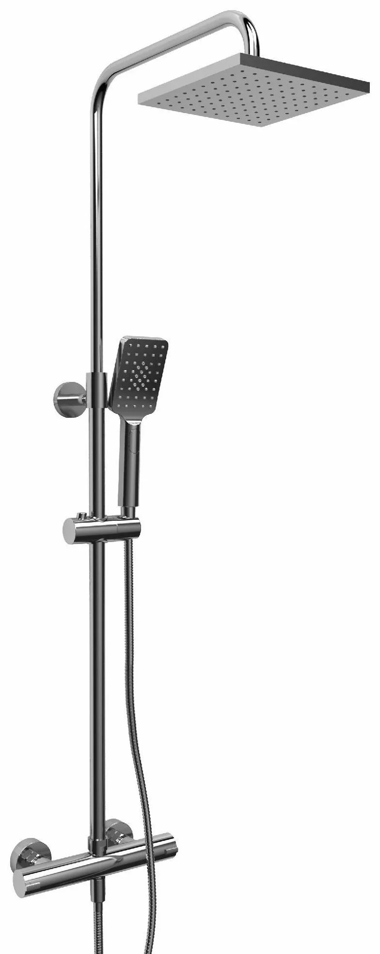 Duo Rail Thermostatic Shower Faucet - Chrome CSTQ57C RIOBEL