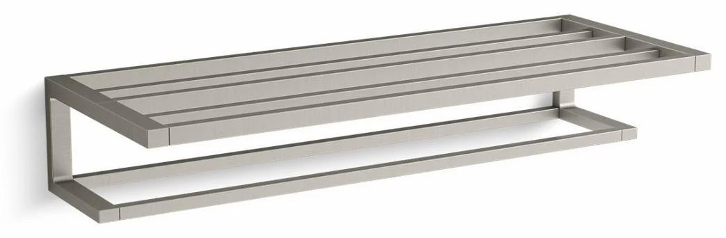 Draft Hotelier Towel Bar Shelf - Vibrant Brushed Nickel 22568-BN Kohler