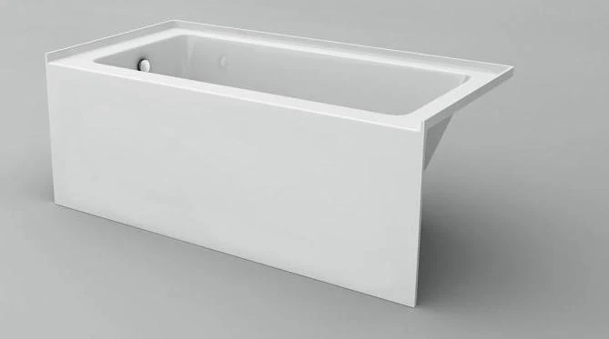 Amala 60 x 32 Alcove Bathtub with RH Drain - White 41174 Acritec