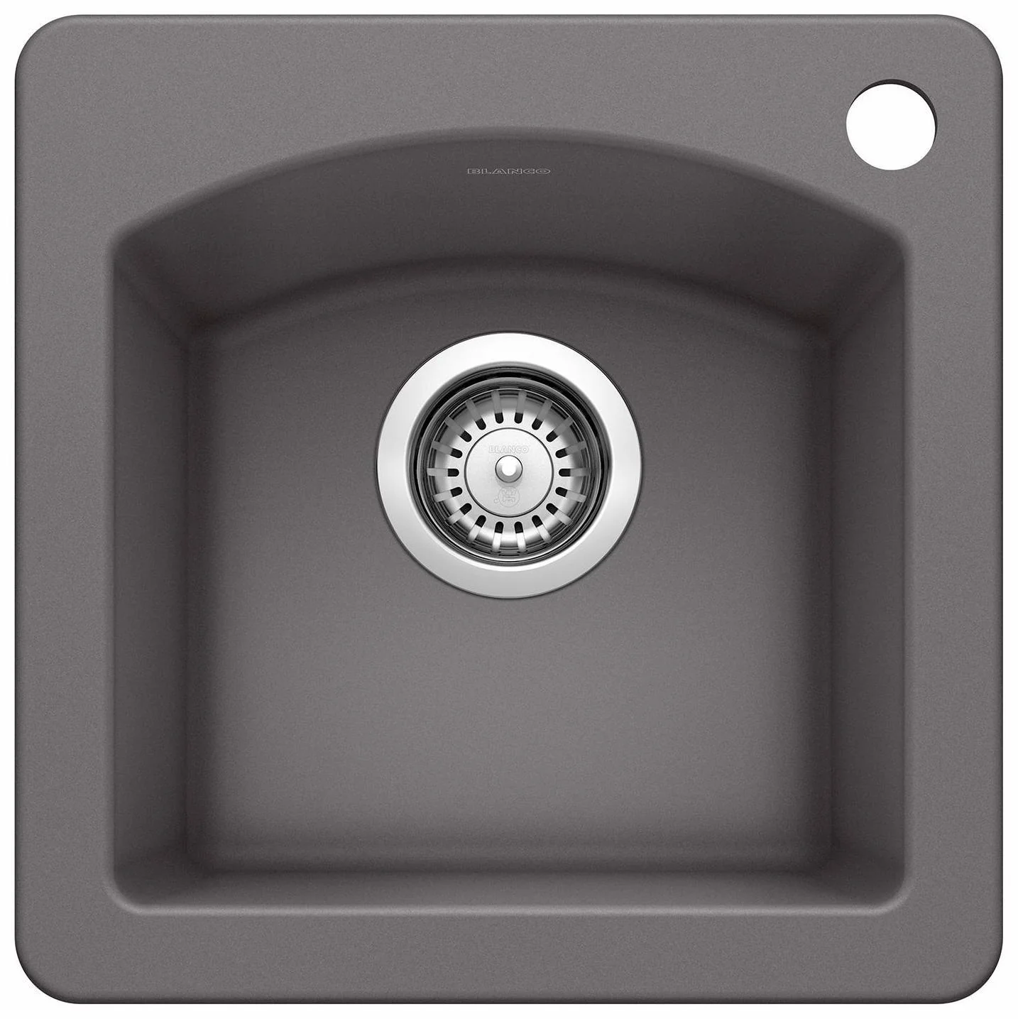Diamond Mini 1 Bowl Drop-In Silgranit Sink - Cinder 401405 Blanco