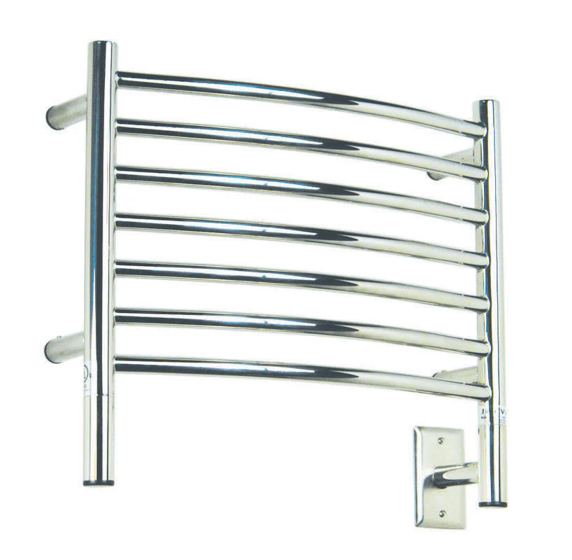 Jeeves H Curved Heated Towel Bar - Polished HCP Amba