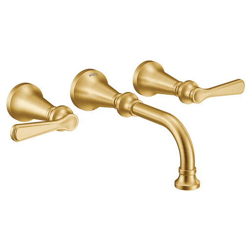 Colinet Wall Mount Bathroom Faucet Trim - Brushed Gold TS44104BG Moen