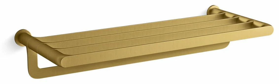 Avid Hotelier Towel Bar Shelf - Vibrant Brushed Moderne Brass 97497-2MB Kohler