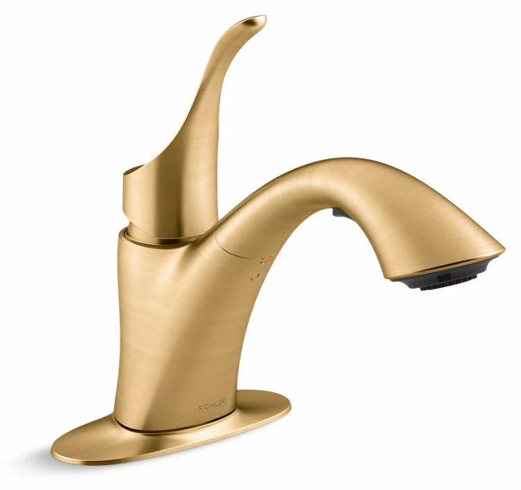 Simplice Pull-Out Laundry Faucet - Vibrant Brushed Moderne Brass 22035-2MB Kohler