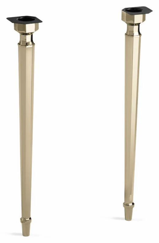Kathryn Octagonal Brass Table Legs - Vibrant French Gold 6839-AF Kohler
