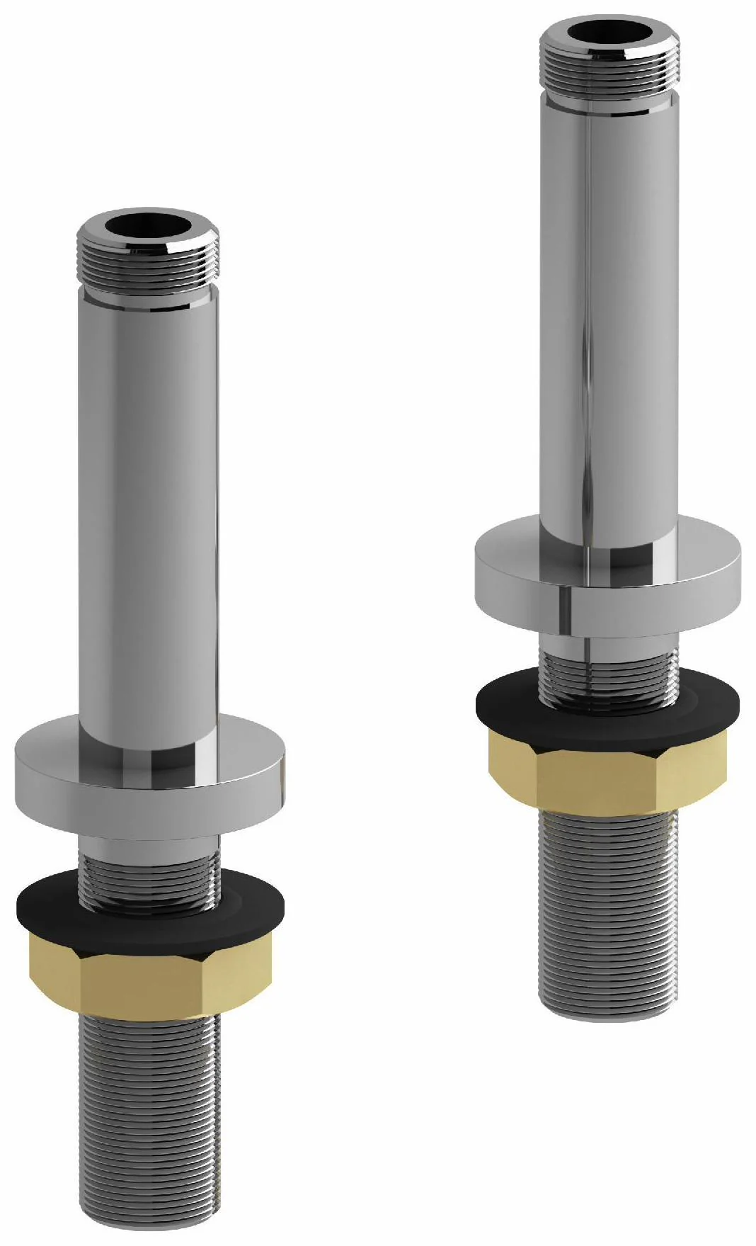 4" Deck Mount Riser Pair - Chrome TU04C RIOBEL