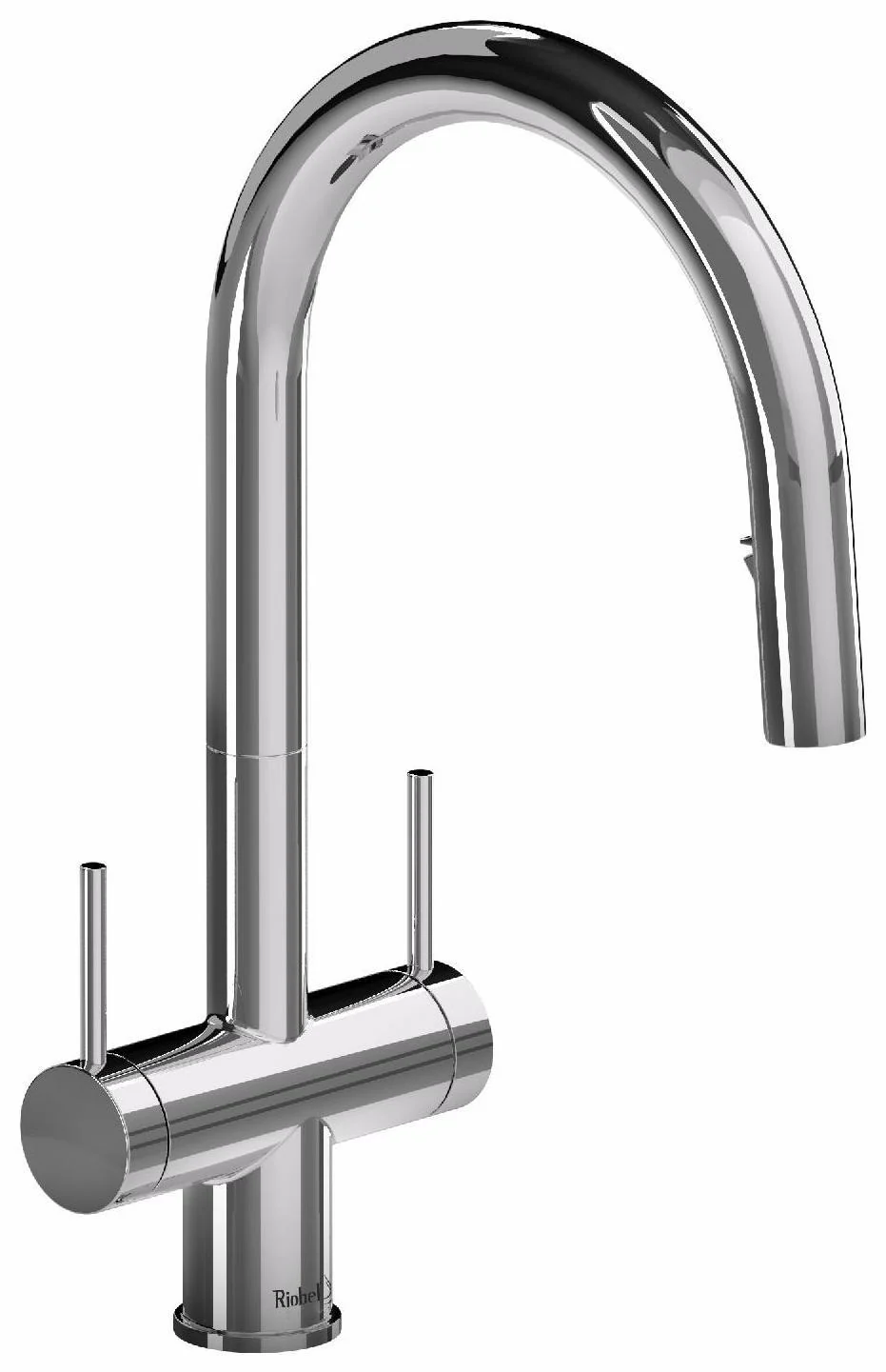 Azure 2-Handle Kitchen Faucet with Pulldown Spray - Chrome AZ801C RIOBEL
