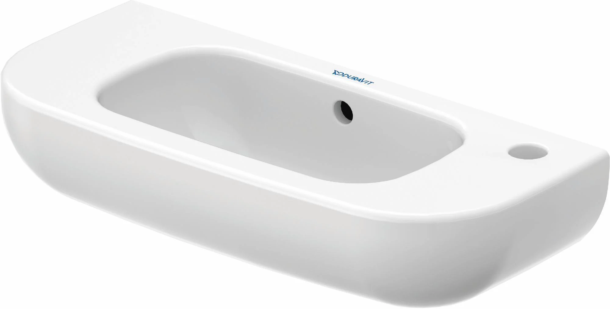 D-Code Handrinse Washbasin Single Hole on Right - White 07065000082 Duravit
