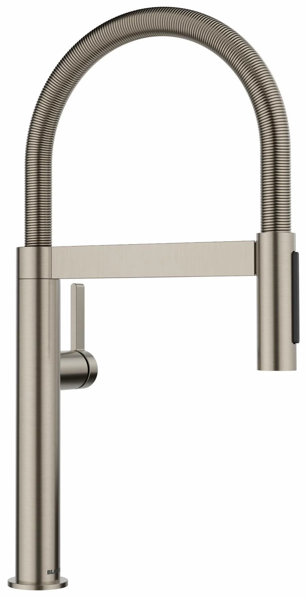 BlancoCulina II Mini Pre-Rinse Kitchen Faucet with Spring Pulldown Spray - PVD Satin Platinum 443253 Blanco