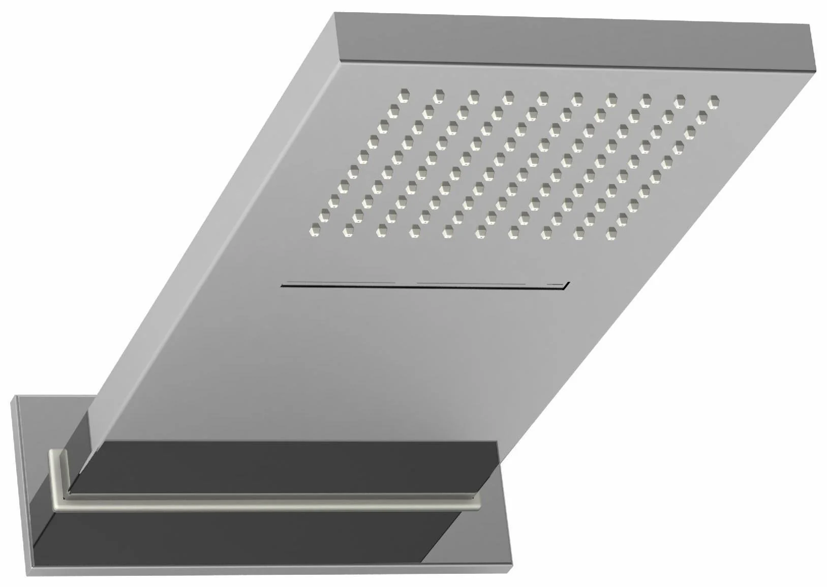Rain & Cascade Rectangle Showerhead - Chrome 404C RIOBEL