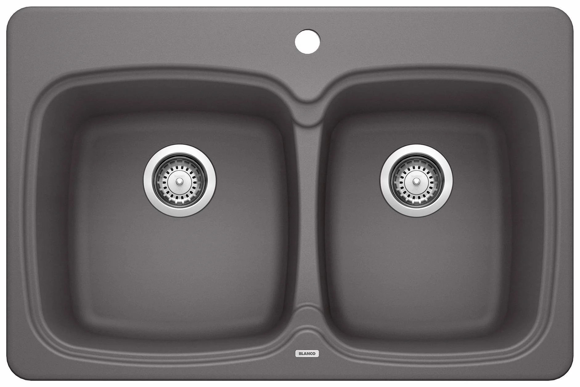 Vienna 210 1.75 Bowl Drop-In Silgranit Sink - Cinder 401476 Blanco